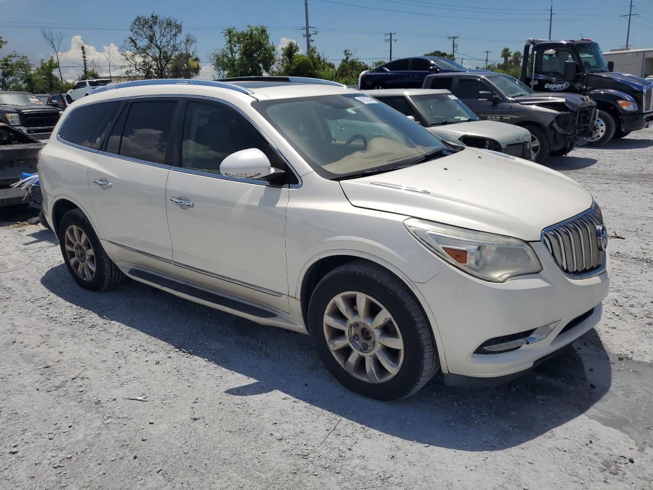 2013 Buick Enclave Белый vin: 5GAKRDKD7DJ113497