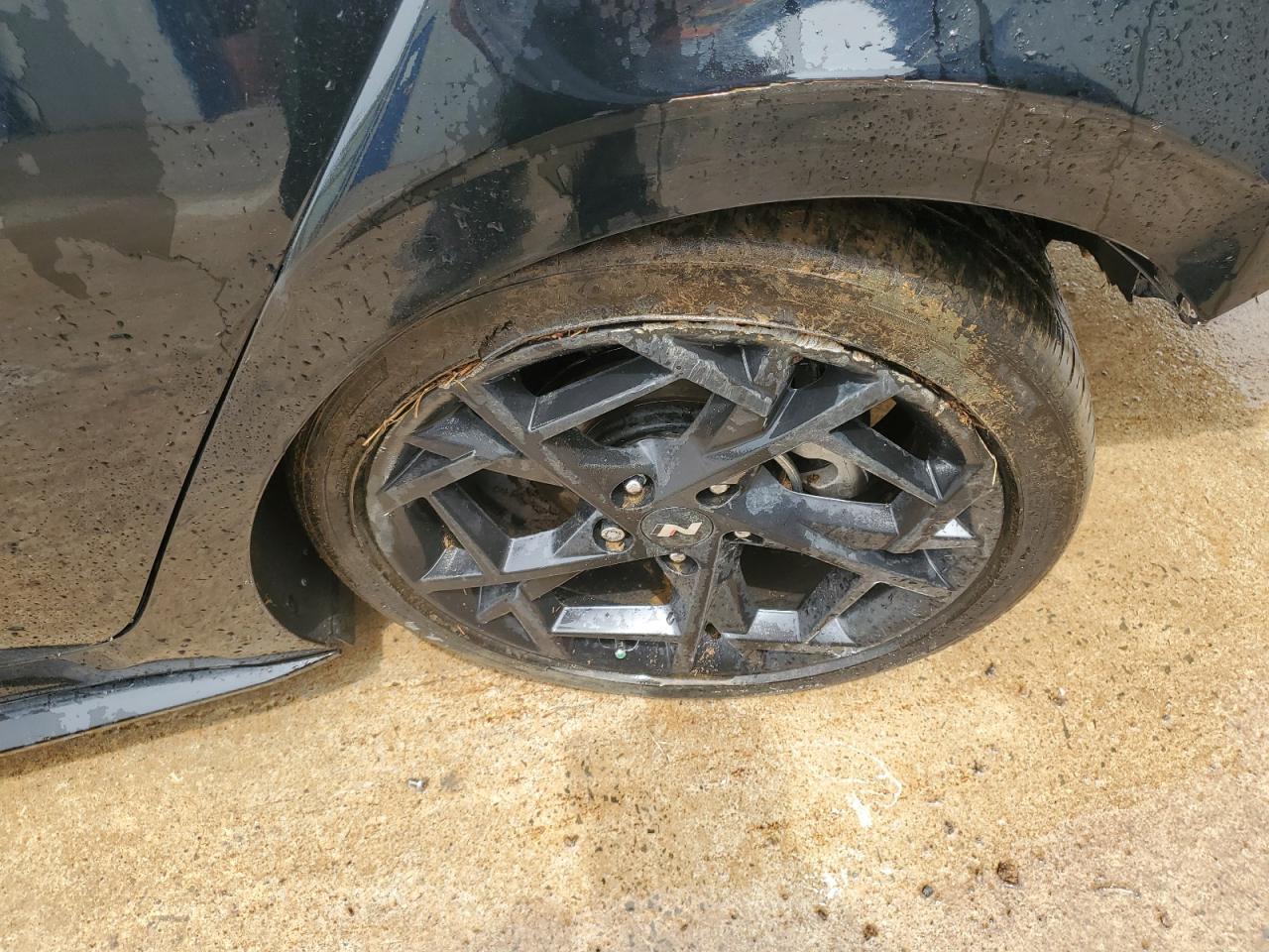 2025 Hyundai Elantra N Line Black vin: KMHLR4DF5SU032345 Damage: Left Rear Wheel, Broken, Replacement Required