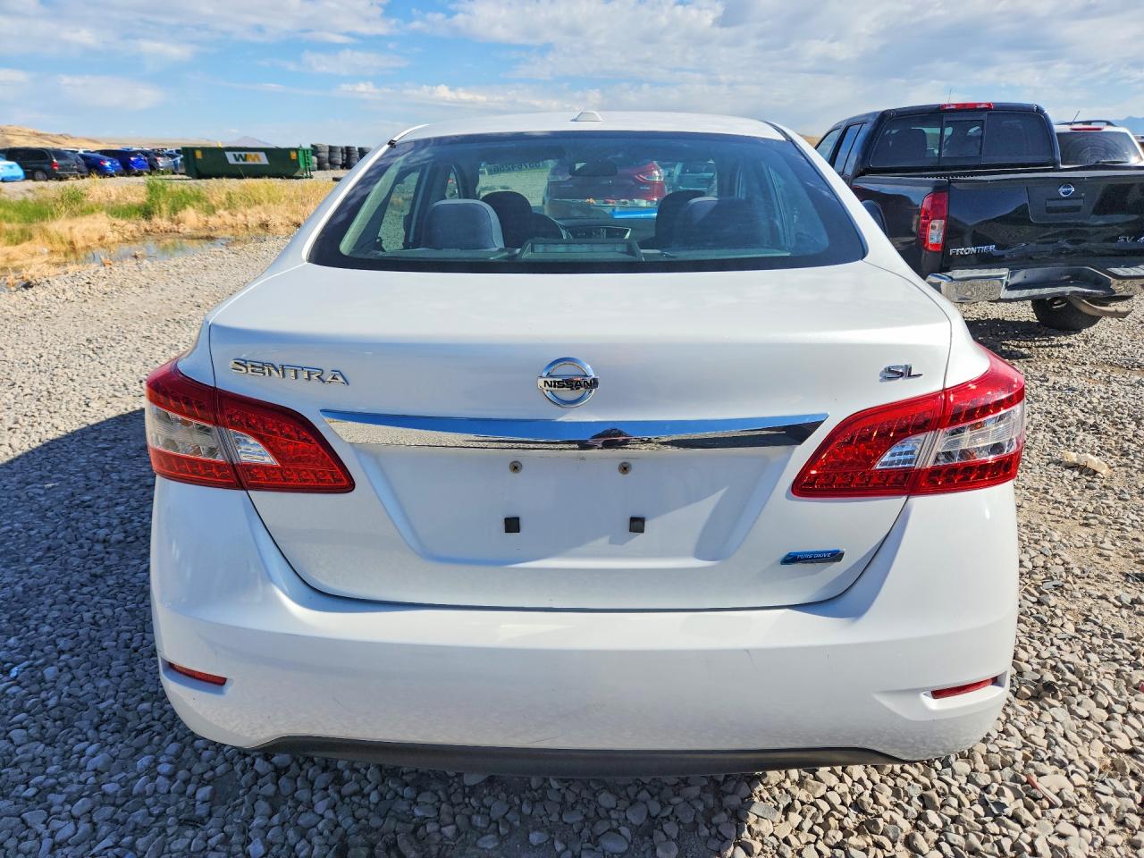 2013 Nissan Sentra S White vin: 3N1AB7AP9DL618061
