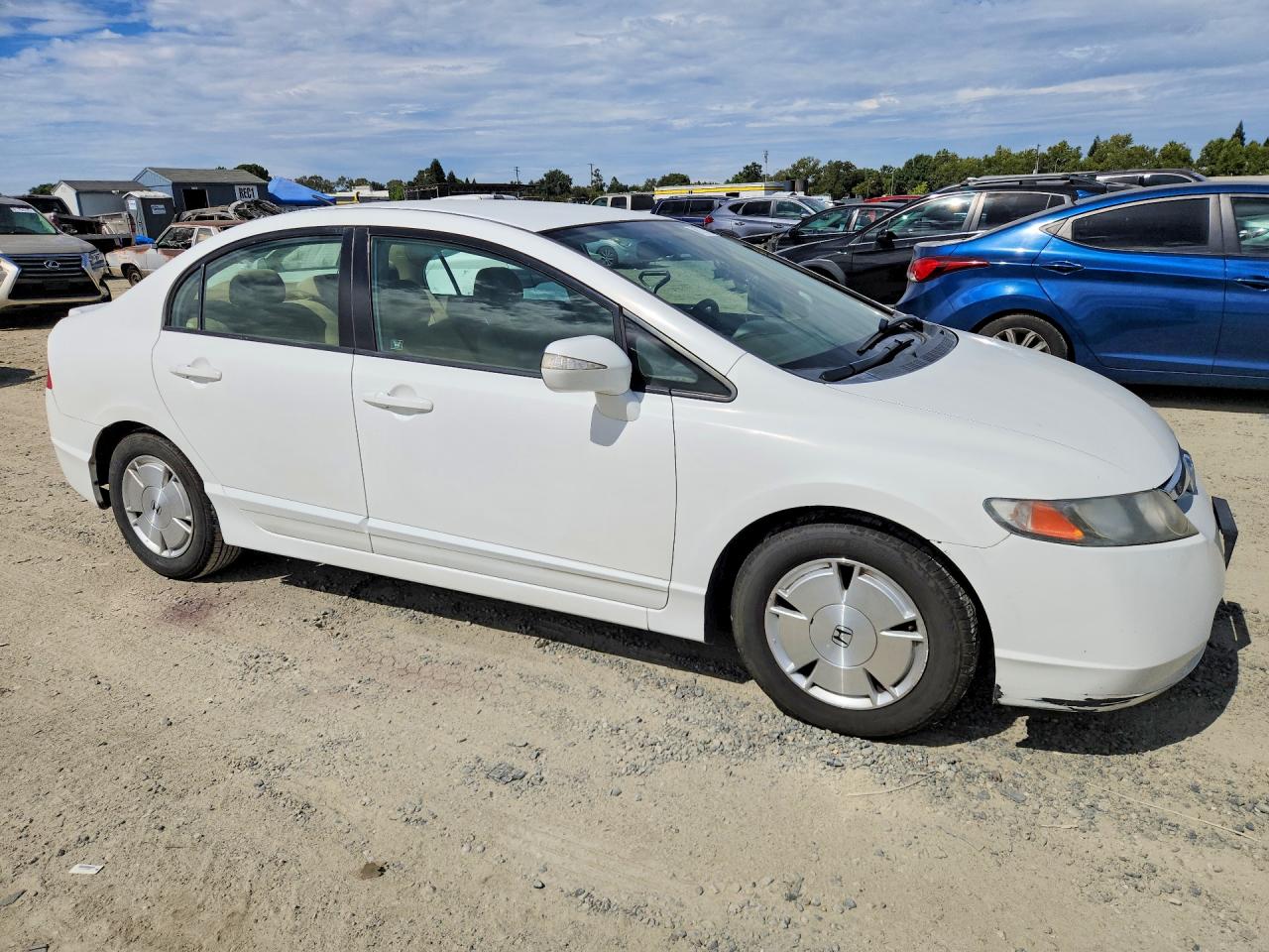 2006 Honda Civic Hybrid Белый vin: JHMFA36276S012983