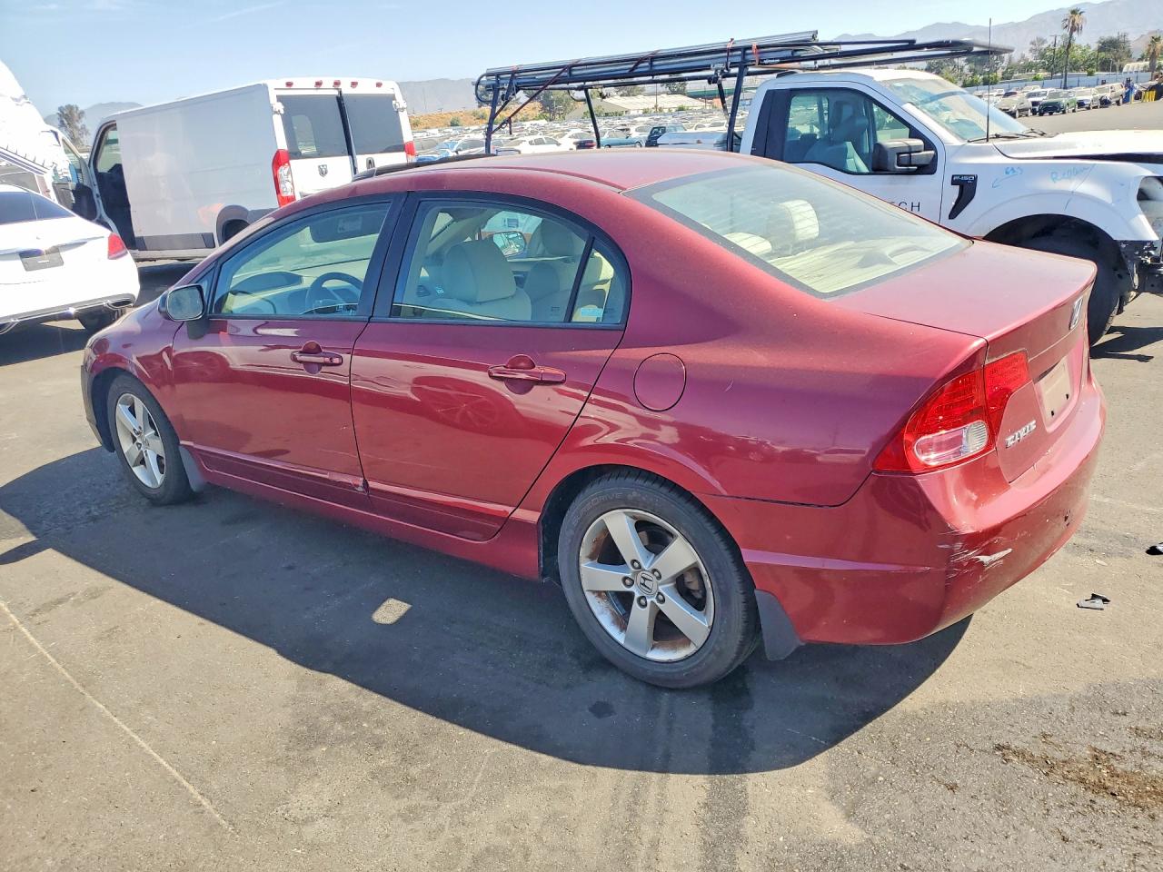 2007 Honda Civic Ex Maroon vin: 1HGFA16867L018328