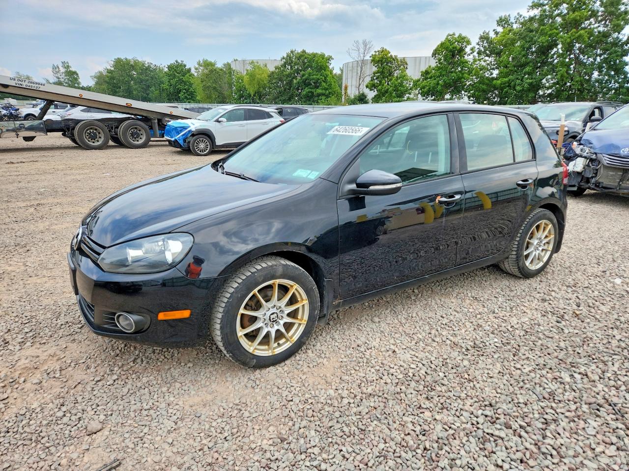 2013 Volkswagen Golf Black vin: WVWNM7AJ1DW123786