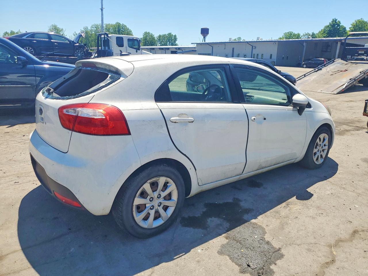 2012 Kia Rio Lx White vin: KNADM5A30C6015754