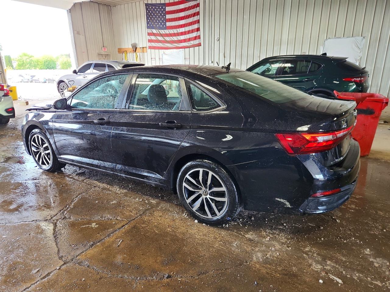 2025 Volkswagen Jetta Se Black vin: 3VW7X7BU1SM084765