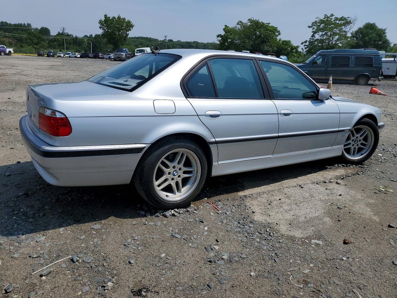 2001 Bmw 740 I Automatic Silver vin: WBAGG834X1DN86401