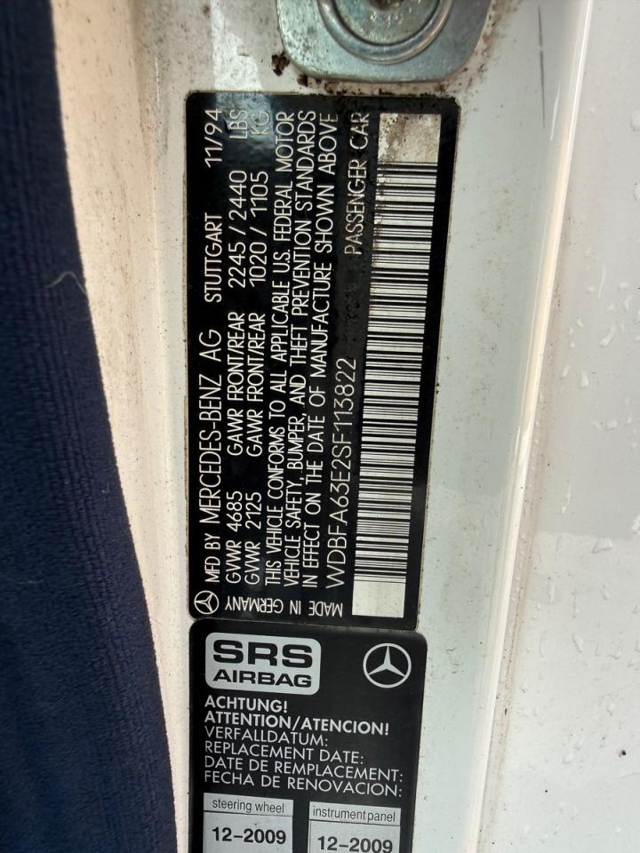 1995 Mercedes-benz Sl 320 White vin: WDBFA63E2SF113822