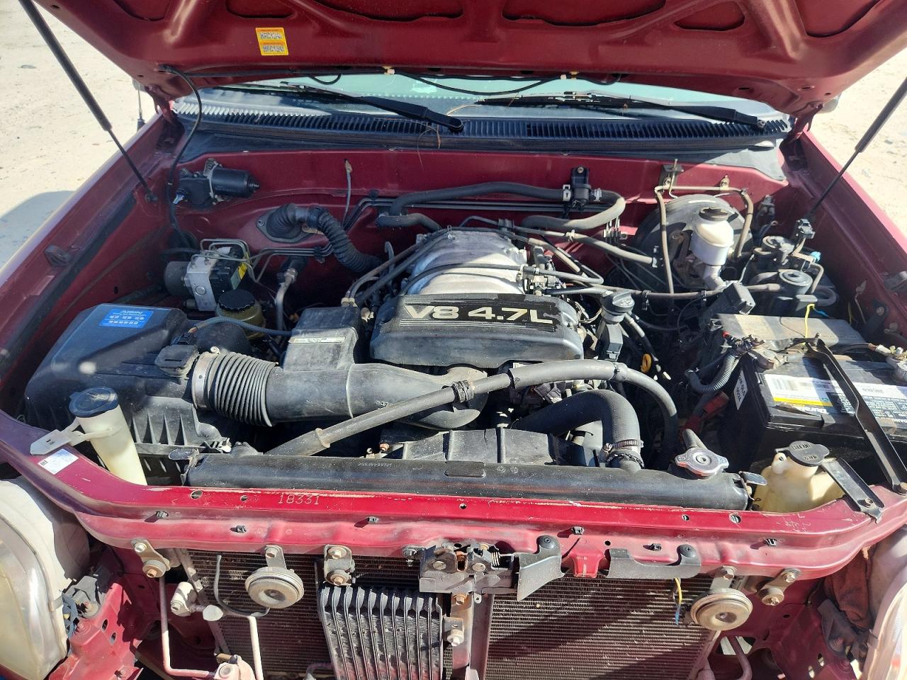 2000 Toyota Tundra Sr5 Red vin: 5TBRT3418YS014300