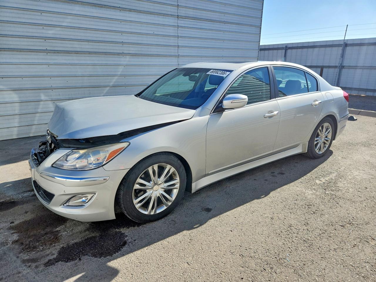 2012 Hyundai Genesis 3.8l Silver vin: KMHGC4DD8CU169833
