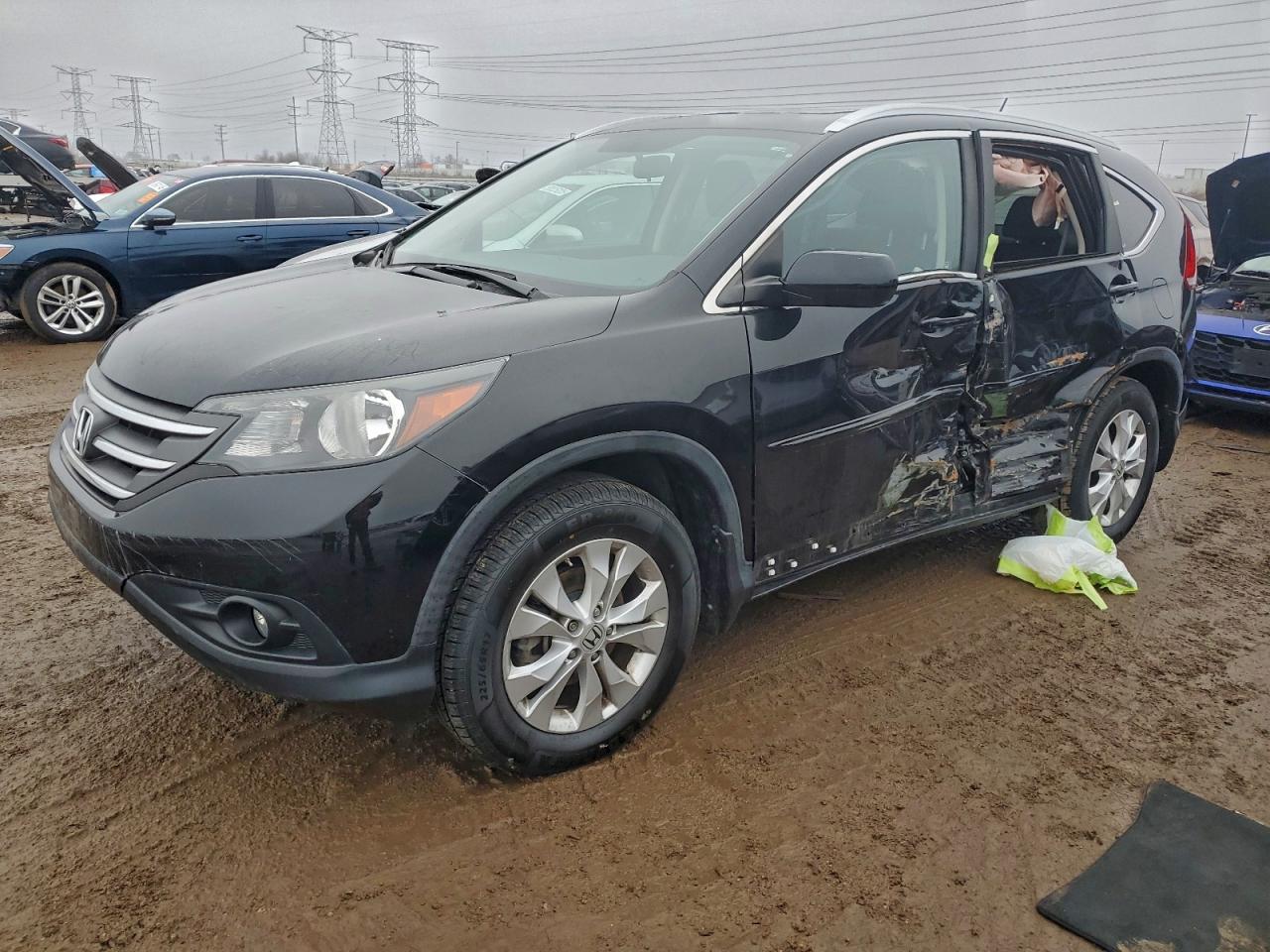 2012 Honda Cr-v Exl Black vin: 5J6RM4H76CL056512