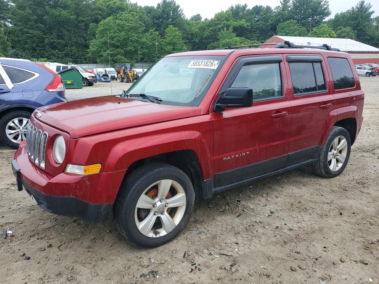 2012 Jeep Patriot Latitude Red vin: 1C4NJRFB4CD683625