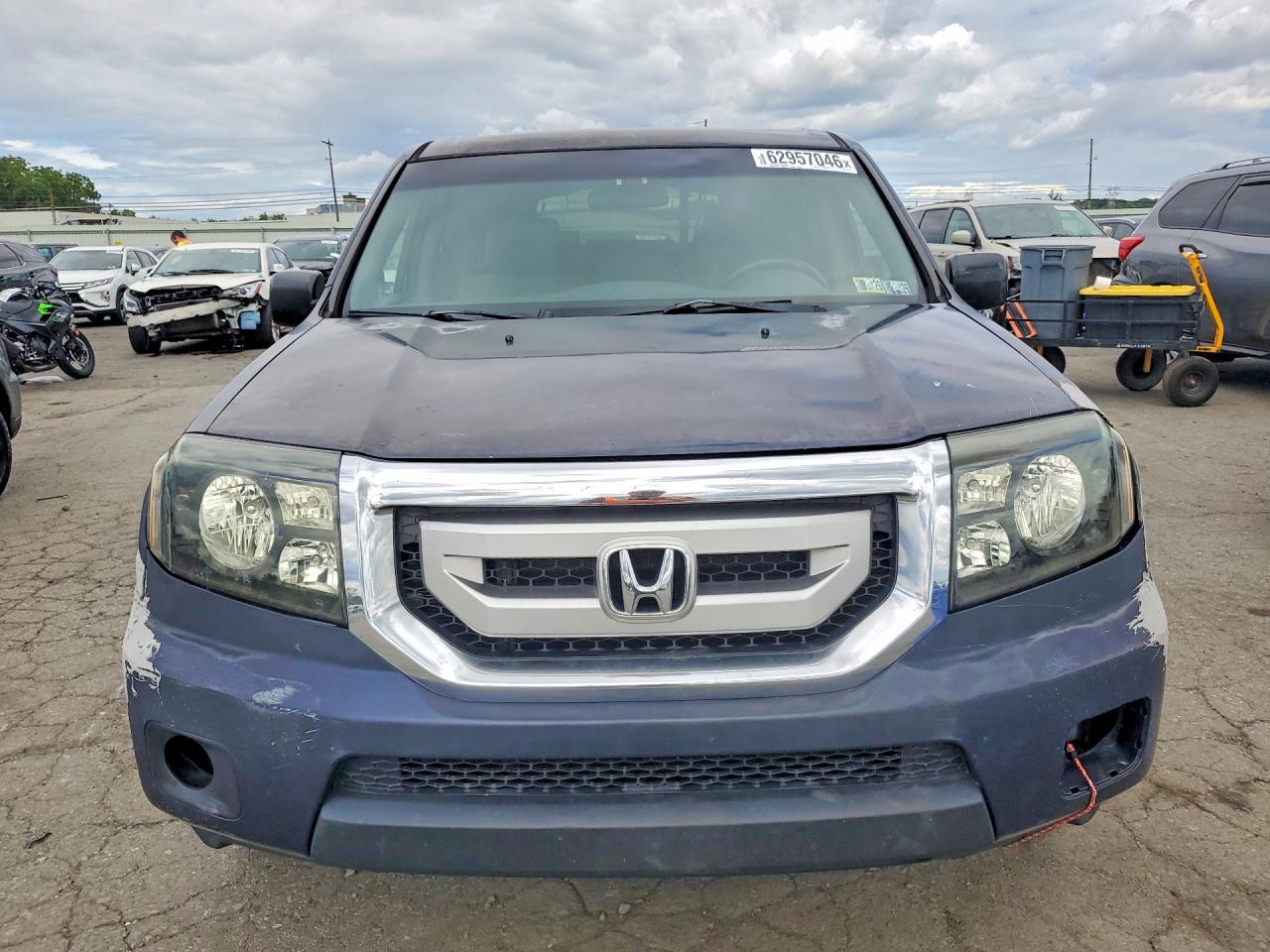 2010 Honda Pilot Lx Blue vin: 5FNYF4H27AB016777