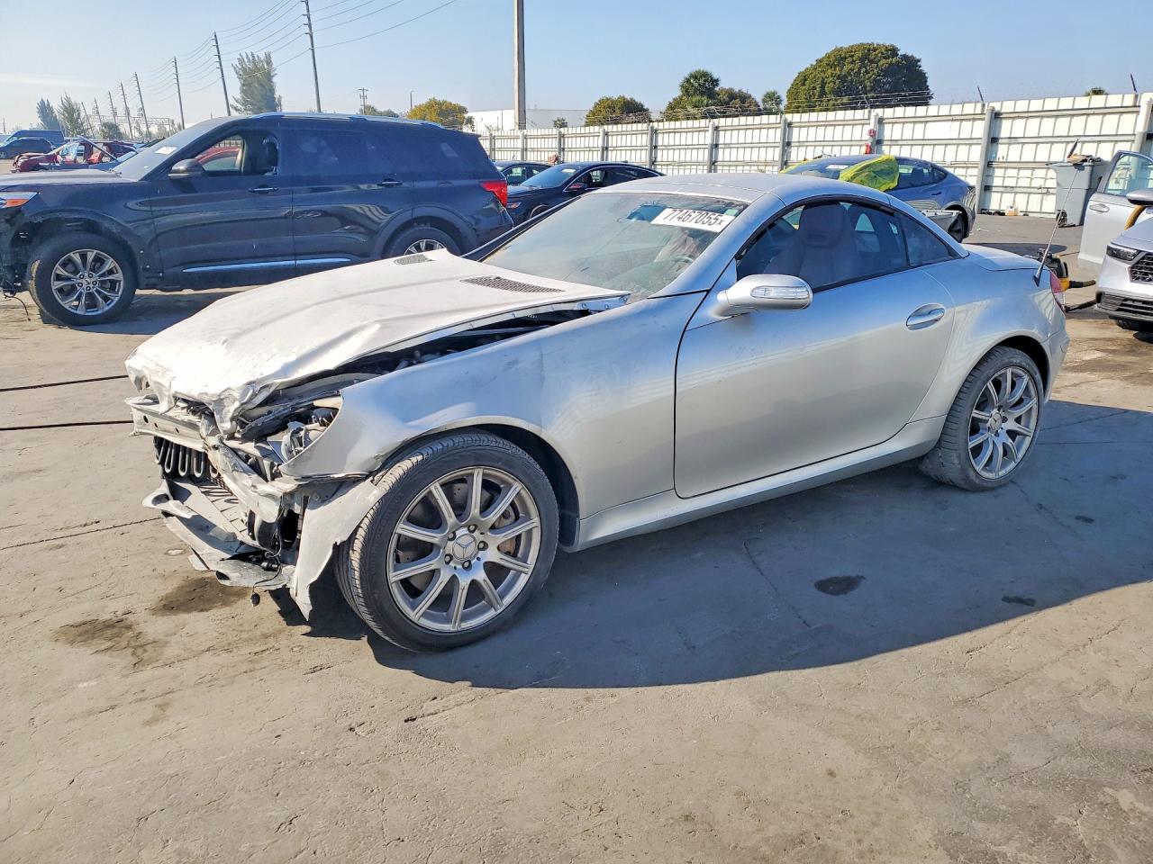 2007 Mercedes-benz Slk 350 Silver vin: WDBWK56F07F142125