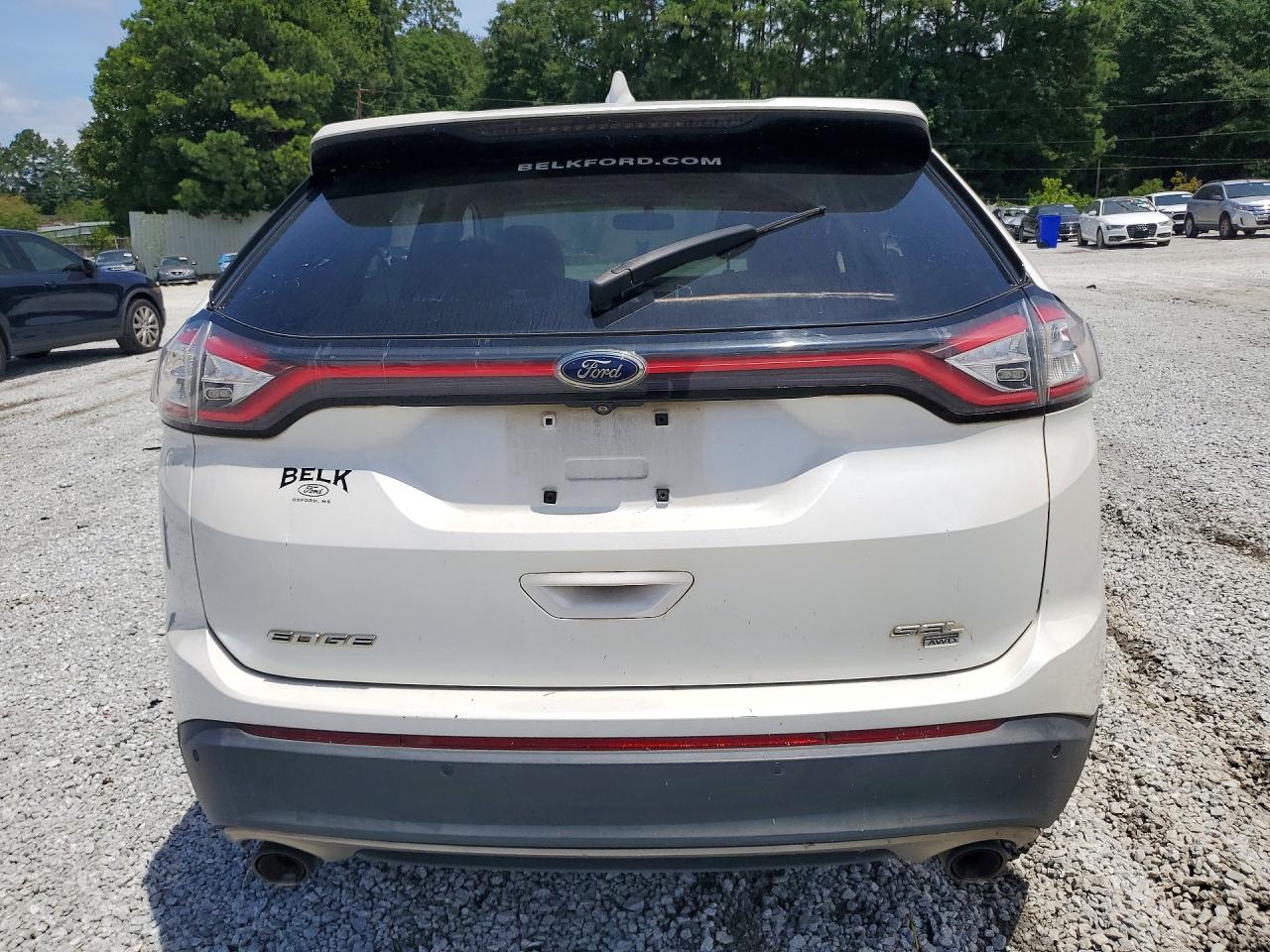 2015 Ford Edge Sel White vin: 2FMTK4J85FBC14844