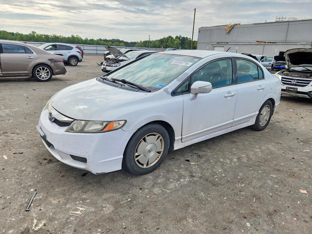 2009 Honda Civic Hybrid White vin: JHMFA36249S004506