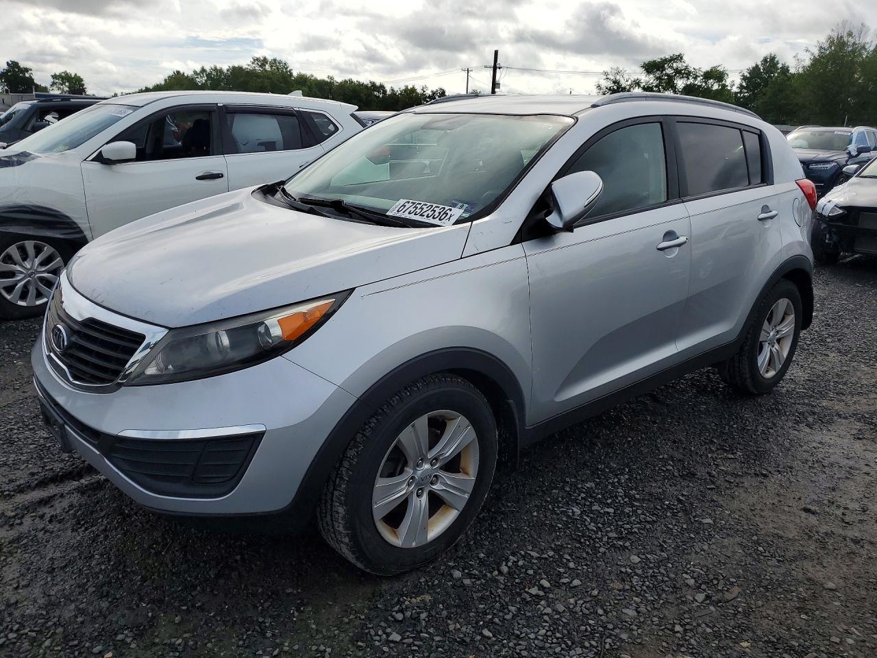 2012 Kia Sportage Lx Silver vin: KNDPB3A20C7193482