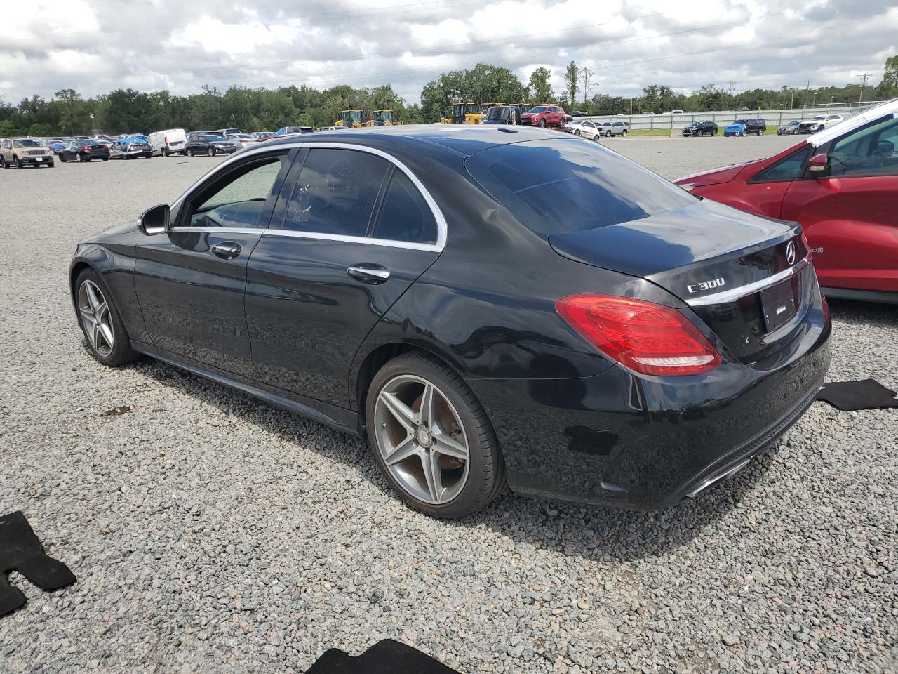 2015 Mercedes-benz C 300 4matic Black vin: 55SWF4KB7FU029468