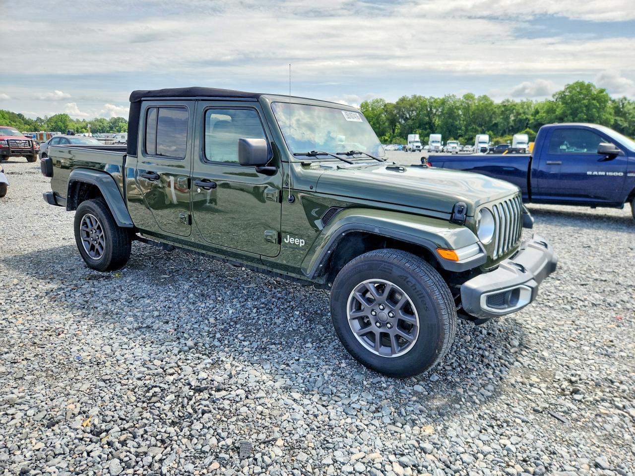 2022 Jeep Gladiator Overland Green vin: 1C6HJTFG2NL129487