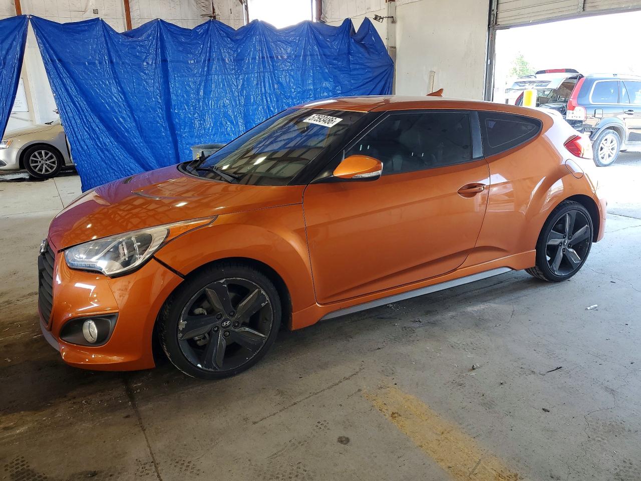 2013 Hyundai Veloster Turbo Orange vin: KMHTC6AE7DU143328
