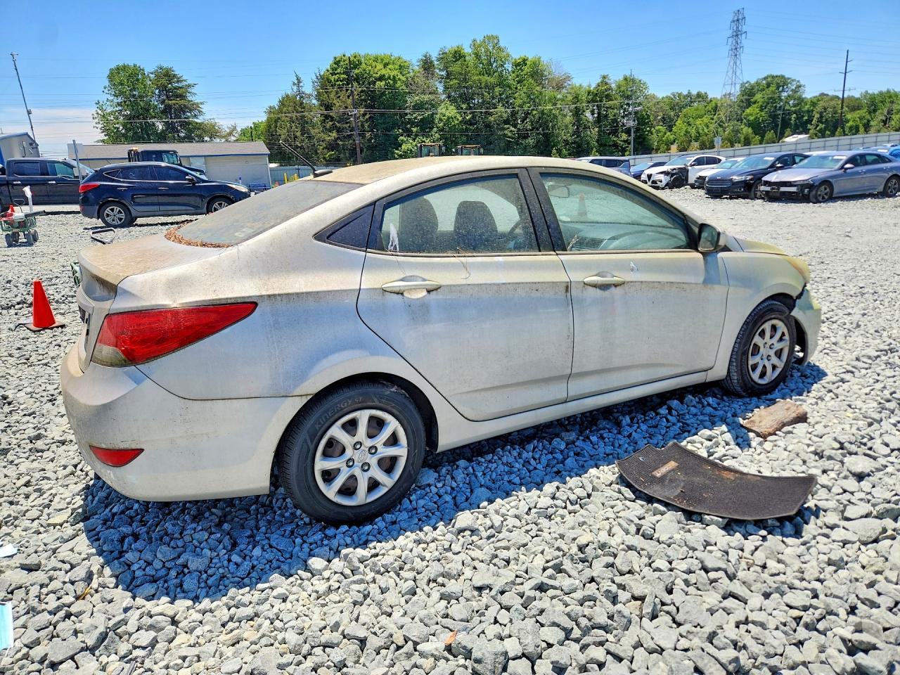 2012 Hyundai Accent Gls Silver vin: KMHCT4AEXCU200219
