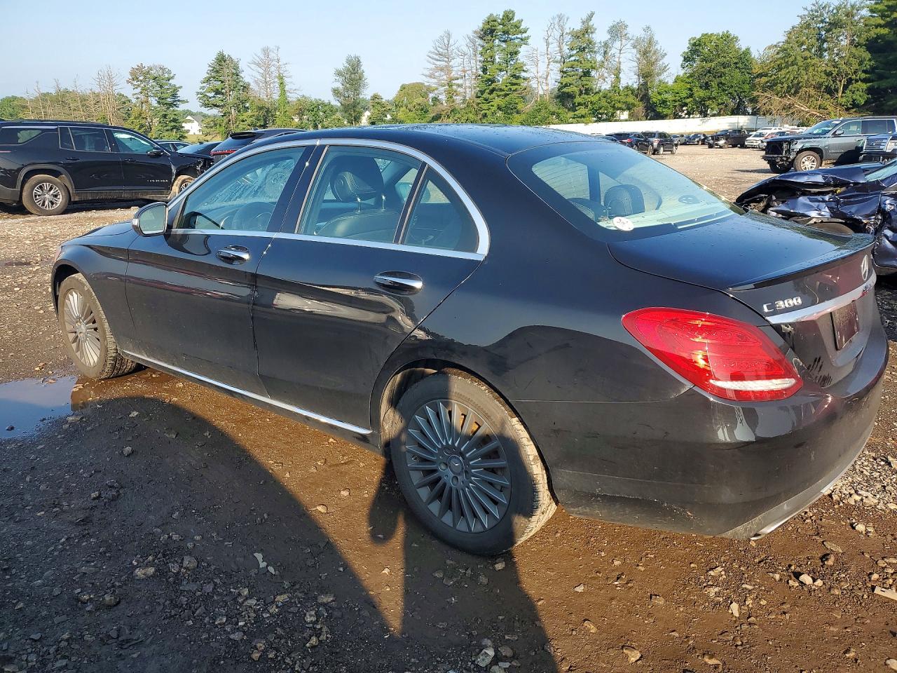 2015 Mercedes-benz C 300 4matic Black vin: 55SWF4KB6FU056676