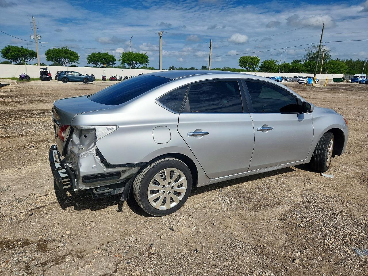 2015 Nissan Sentra S Silver vin: 3N1AB7APXFY348537