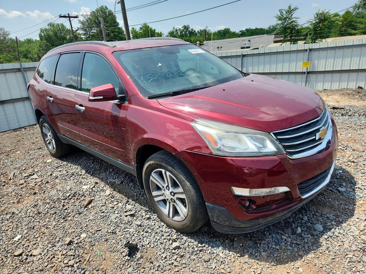 2015 Chevrolet Traverse Lt Maroon vin: 1GNKVHKD7FJ215247