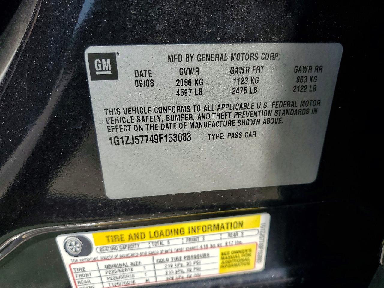 2009 Chevrolet Malibu 2lt Black vin: 1G1ZJ57749F153083