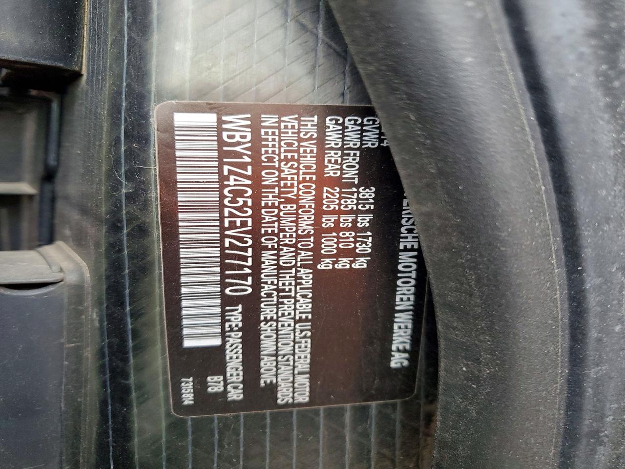 2014 Bmw I3 Rex Оранжевый vin: WBY1Z4C52EV277170