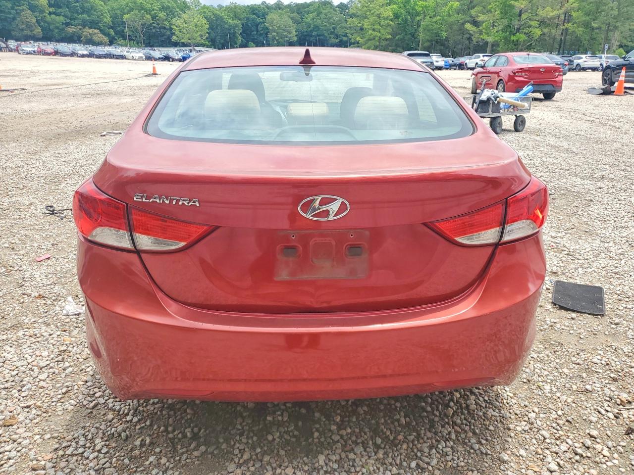 2013 Hyundai Elantra Gls Red vin: KMHDH4AE8DU776544