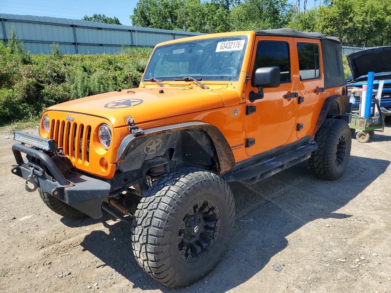 2012 Jeep Wrangler Unlimited Rubicon Оранжевый vin: 1C4HJWFG9CL151879