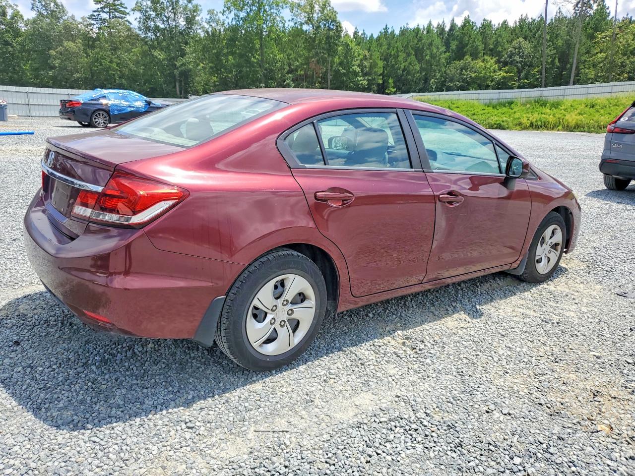 2013 Honda Civic Lx Burgundy vin: 2HGFB2F50DH586110