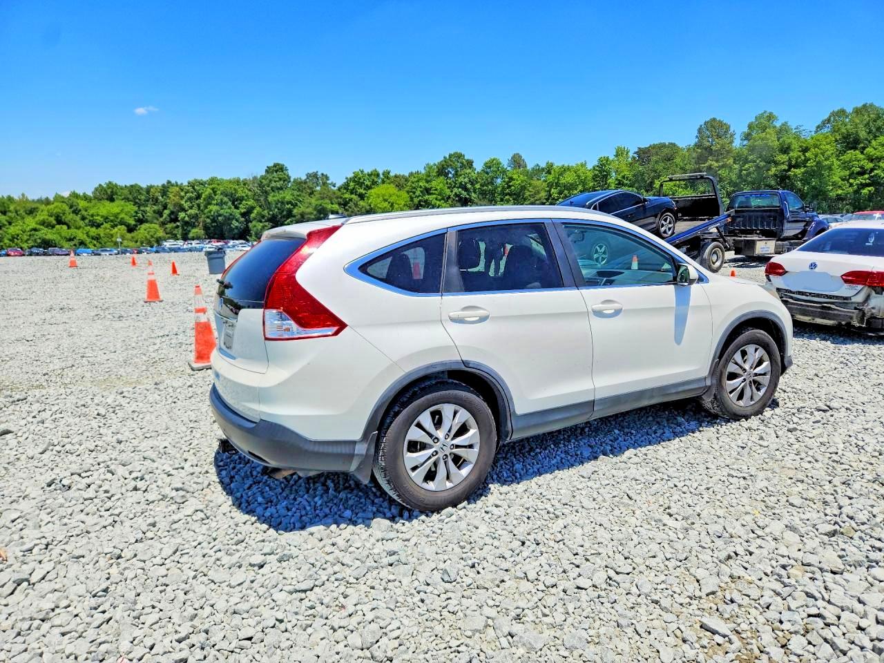 2013 Honda Cr-v Exl White vin: 5J6RM3H7XDL016820