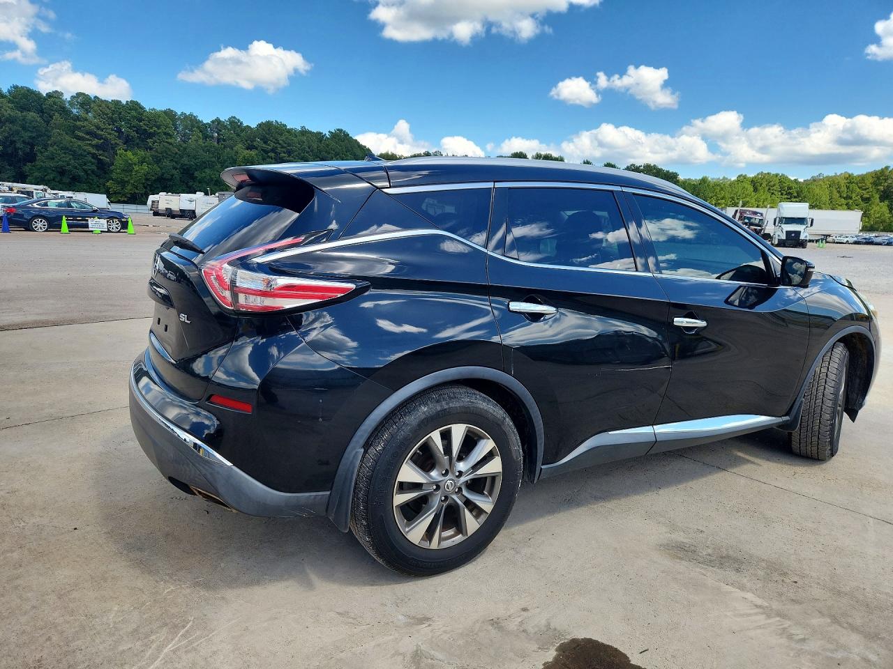2015 Nissan Murano Sl Black vin: 5N1AZ2MGXFN240936