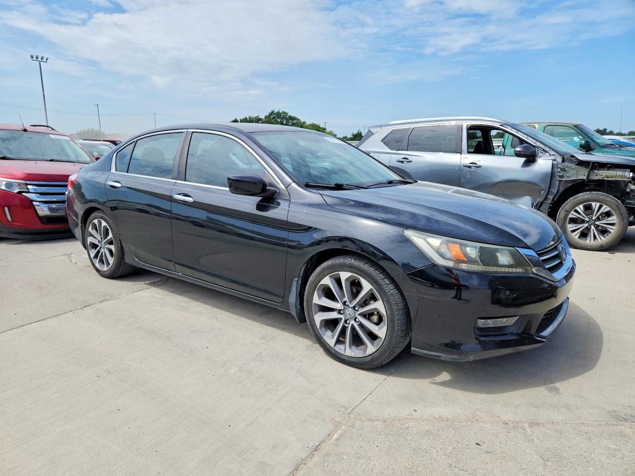 2015 Honda Accord Sport Черный vin: 1HGCR2F52FA198585