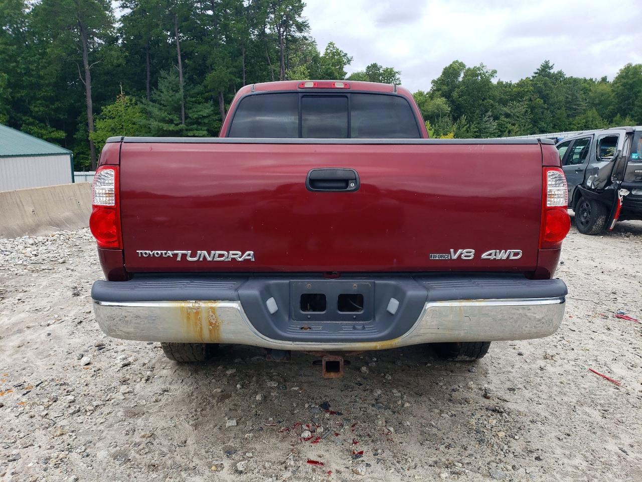 2005 Toyota Tundra Access Cab Sr5 Red vin: 5TBBT44165S461825