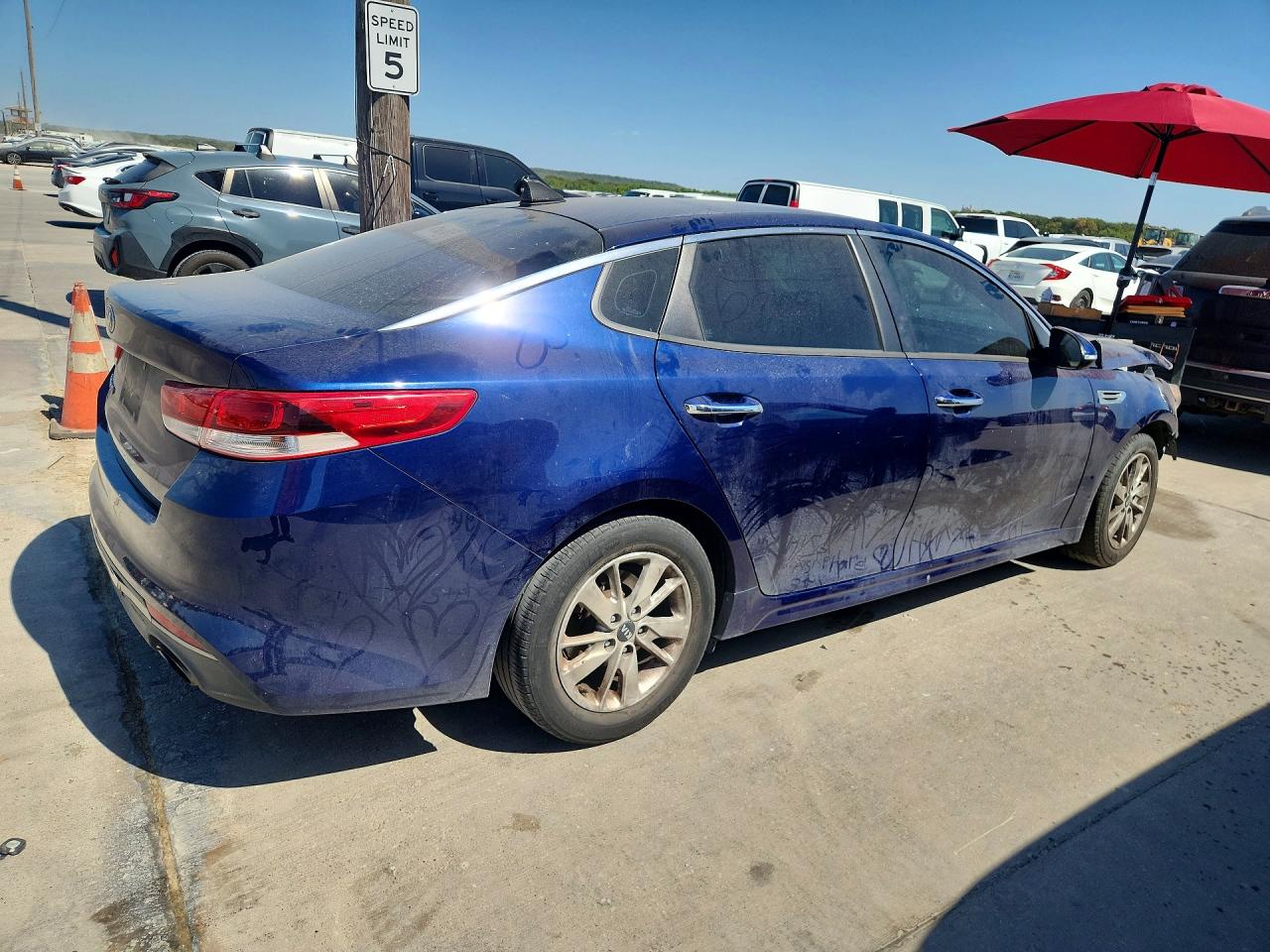 2016 Kia Optima Lx Blue vin: 5XXGT4L38GG115814