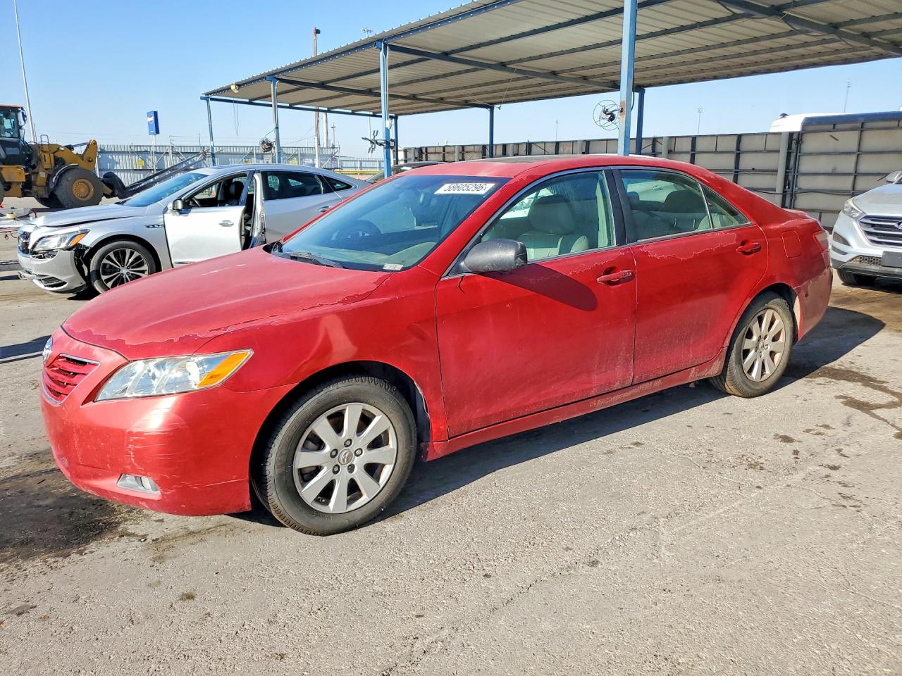 2007 Toyota Camry Xle V6 Red vin: 4T1BK46K87U011572