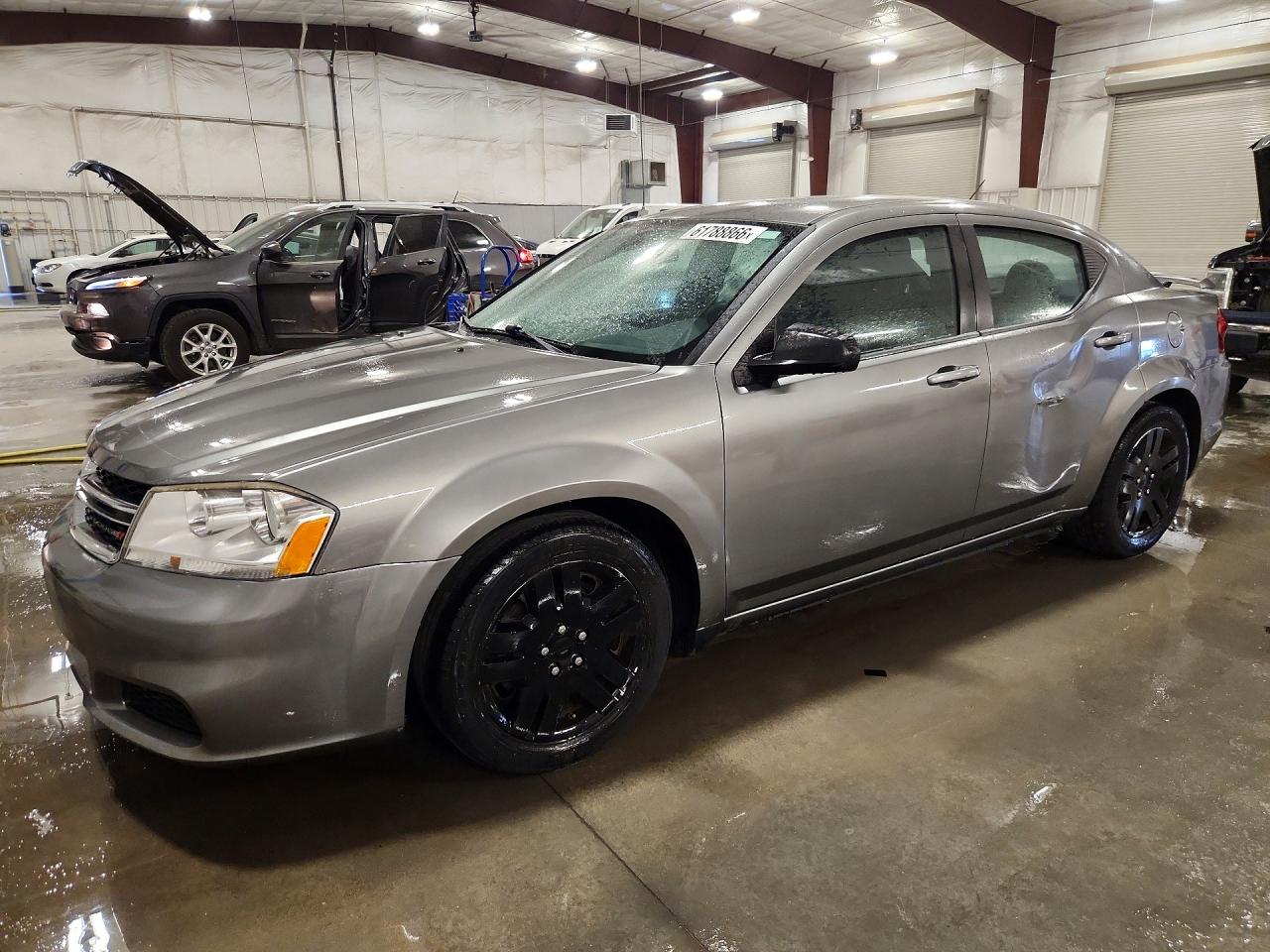 2012 Dodge Avenger Se Gray vin: 1C3CDZAB1CN219955
