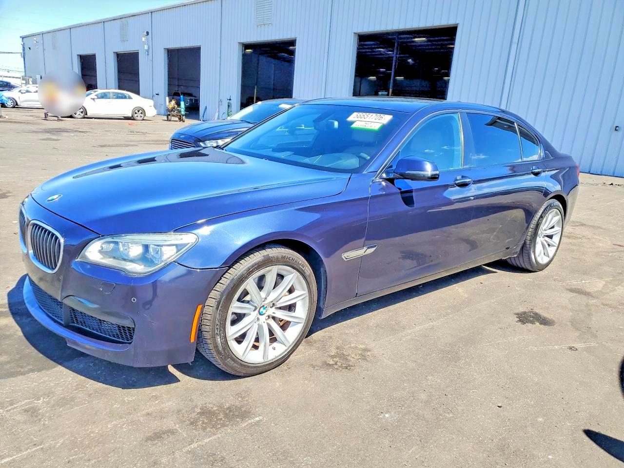 2014 Bmw 750 Lxi Blue vin: WBAYF8C59ED141850