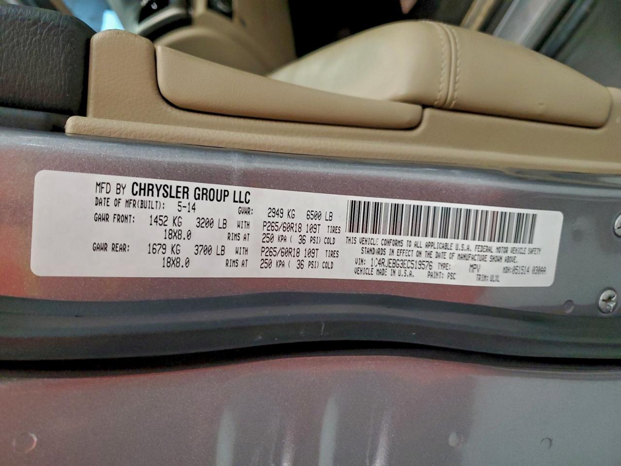 2014 Jeep Grand Cherokee Limited Silver vin: 1C4RJEBG3EC519576