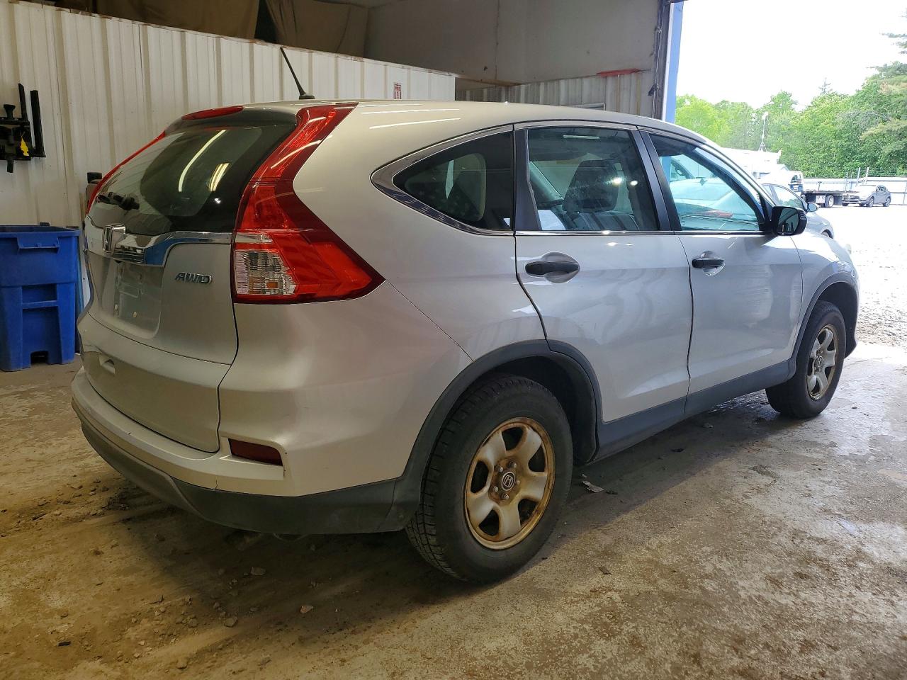 2015 Honda Cr-v Lx Silver vin: 5J6RM4H35FL110500