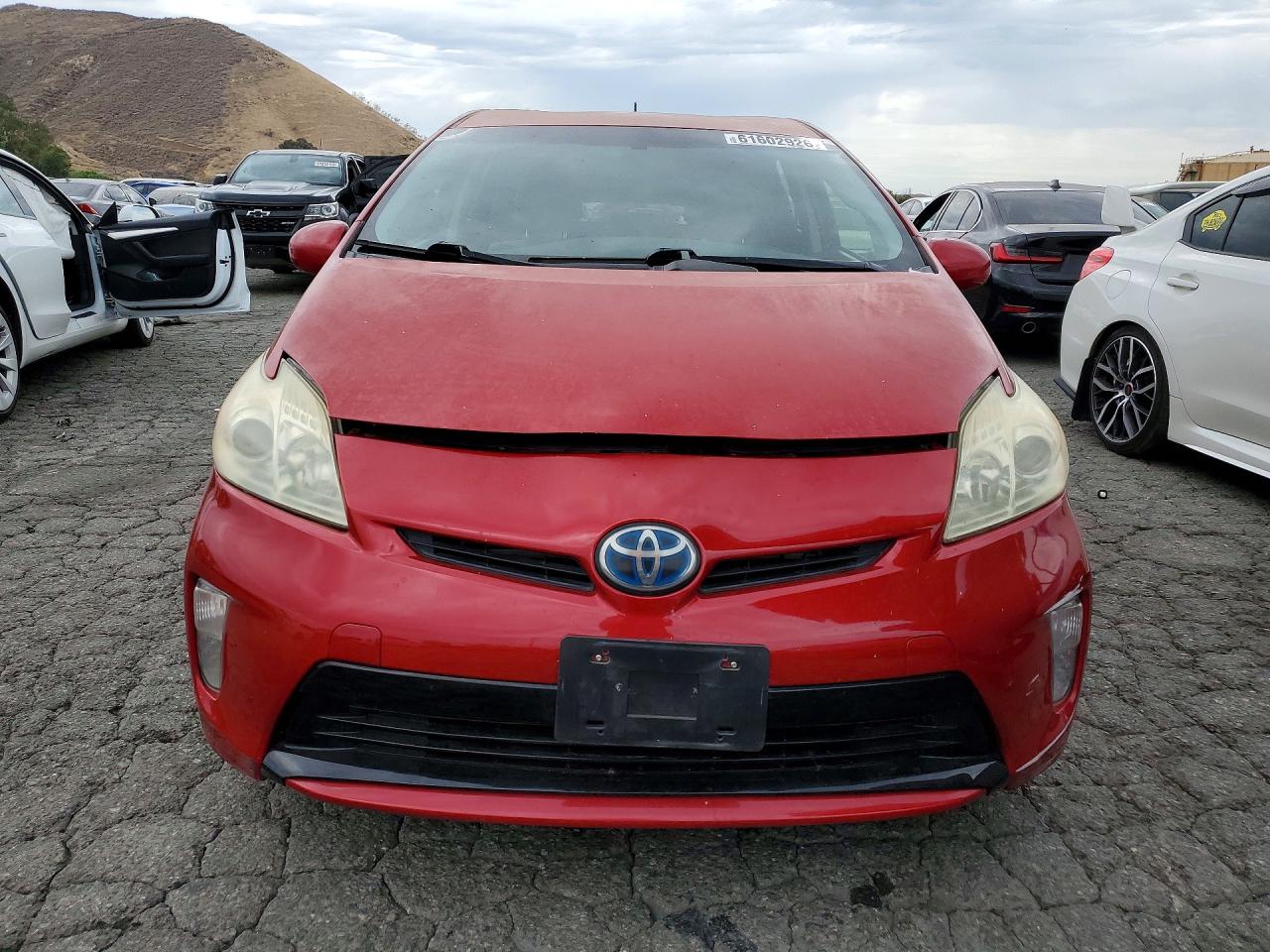 2012 Toyota Prius Two Red vin: JTDKN3DU4C1599668