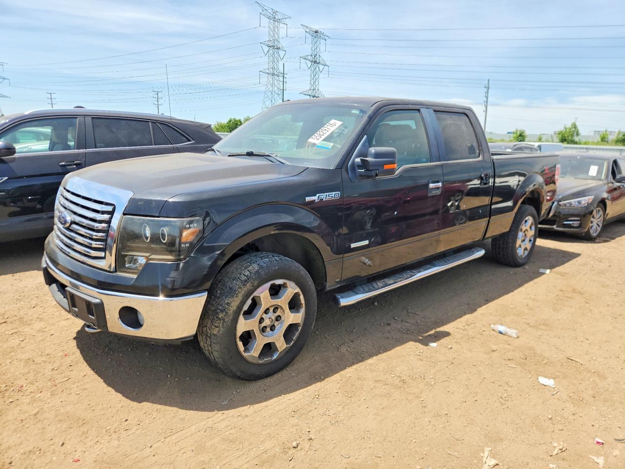 2012 Ford F150 Supercrew Black vin: 1FTFW1ET6CKE10926