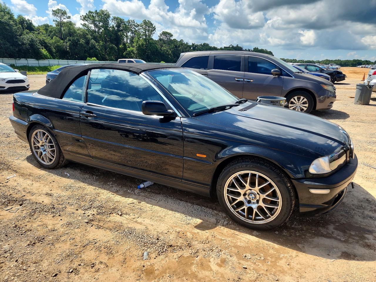 2002 Bmw 325 Ci Black vin: WBABS33432PG86466
