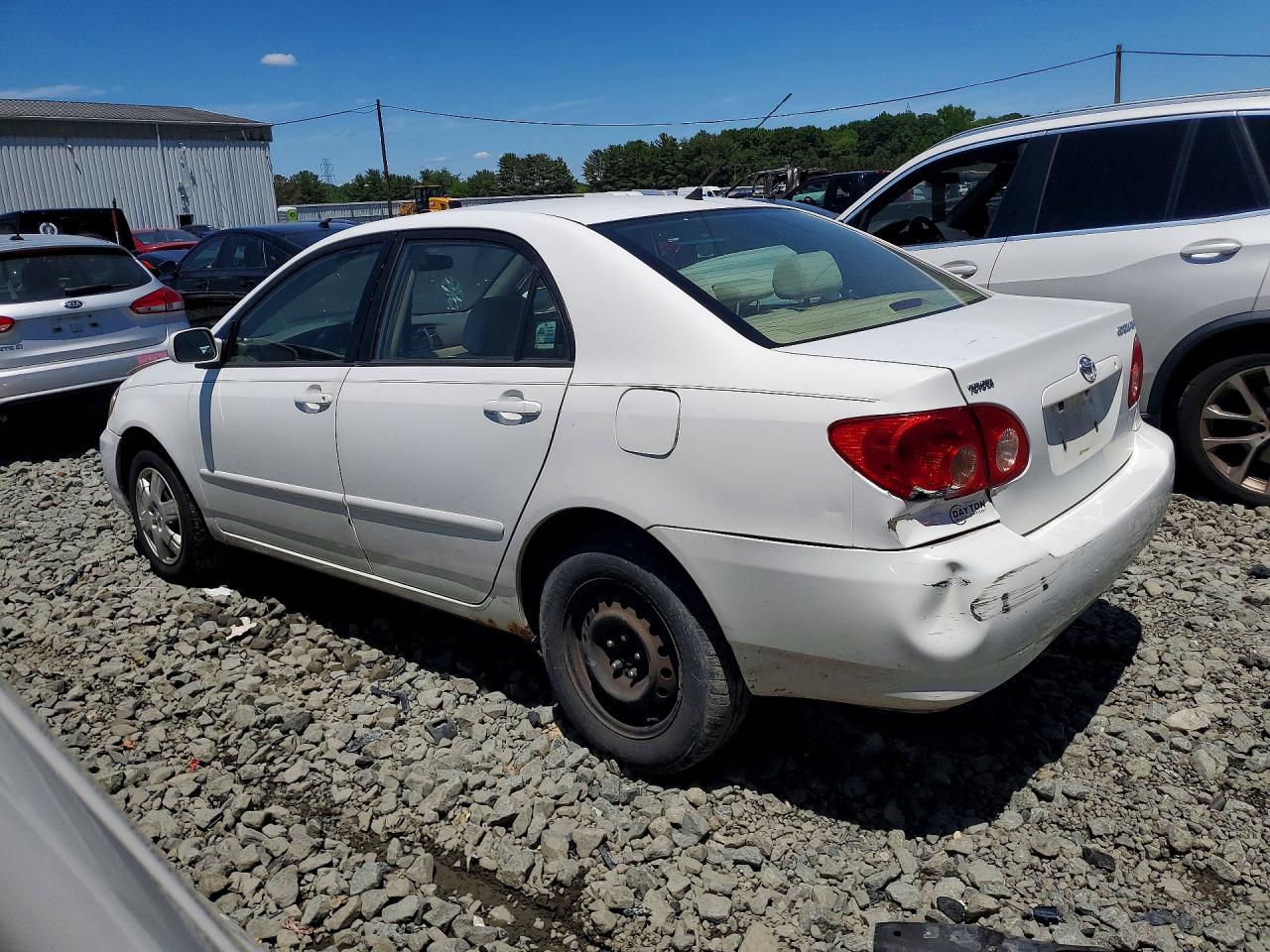 2006 Toyota Corolla Le White vin: JTDBR32E460098757