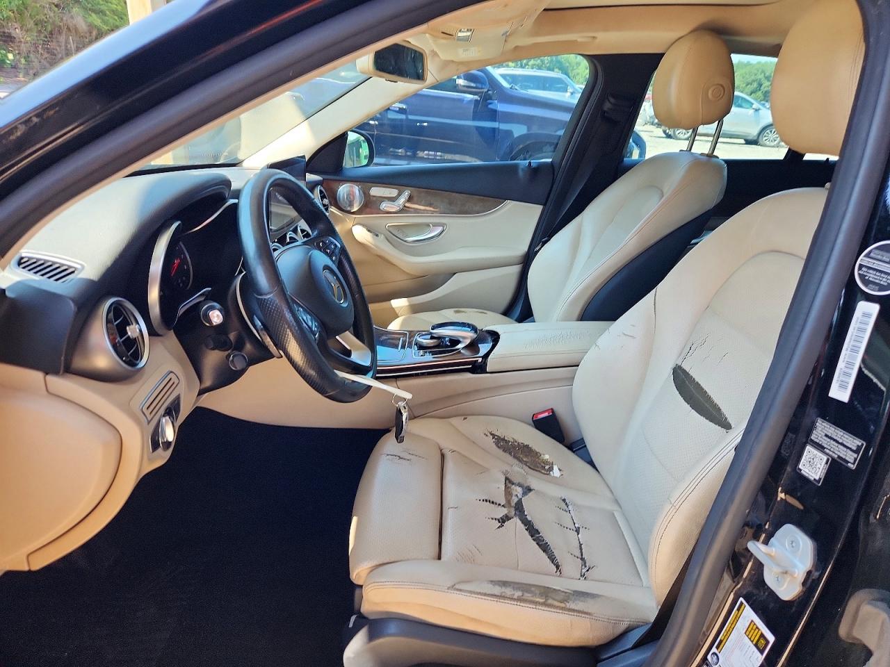 2015 Mercedes-benz C 300 4matic Black vin: 55SWF4KB8FU001212