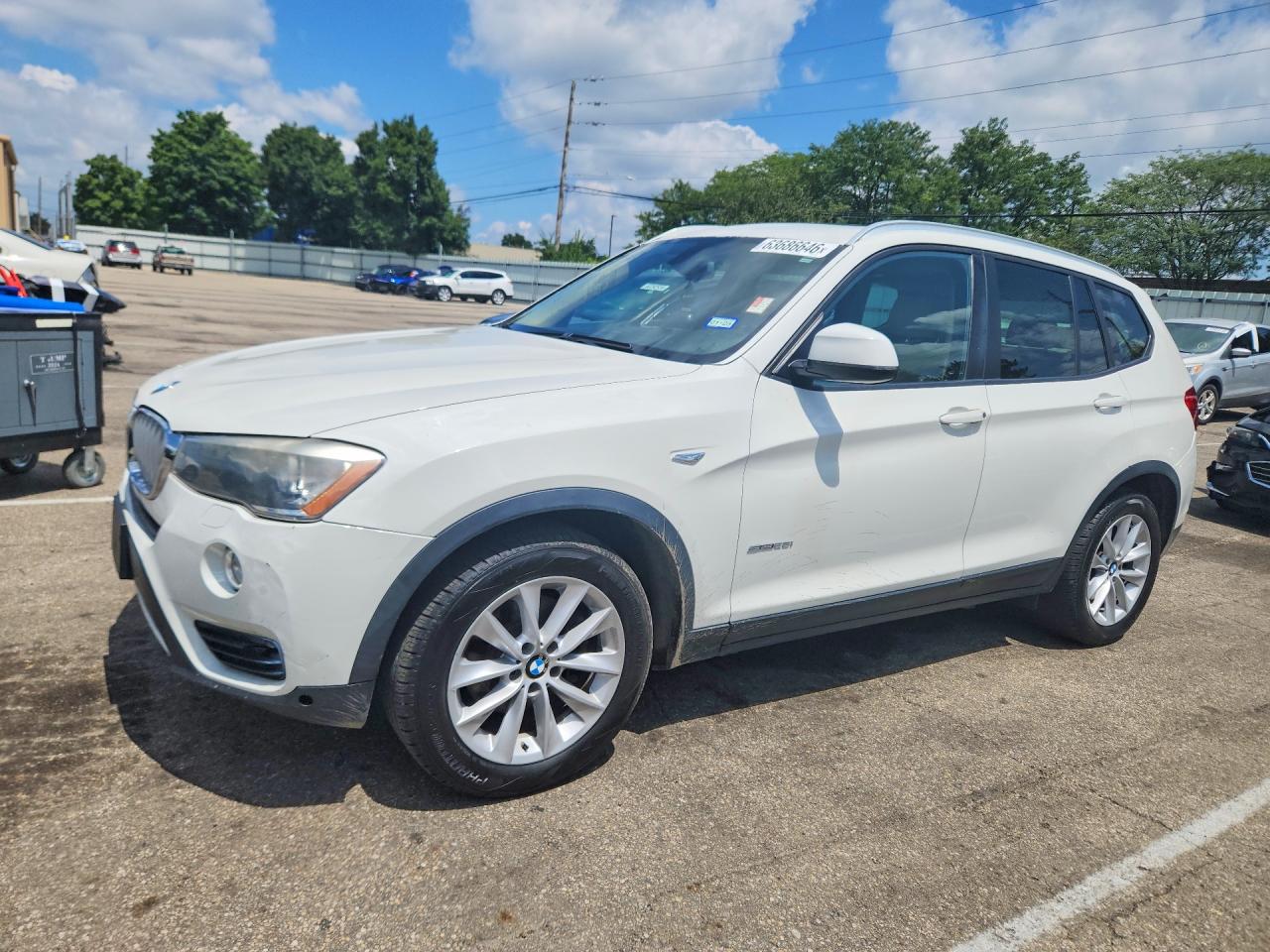 2015 Bmw X3 Sdrive28i White vin: 5UXWZ7C50F0F75855