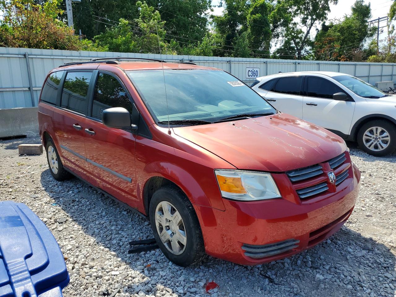 2008 Dodge Grand Caravan Se Red vin: 1D8HN44H08B135699