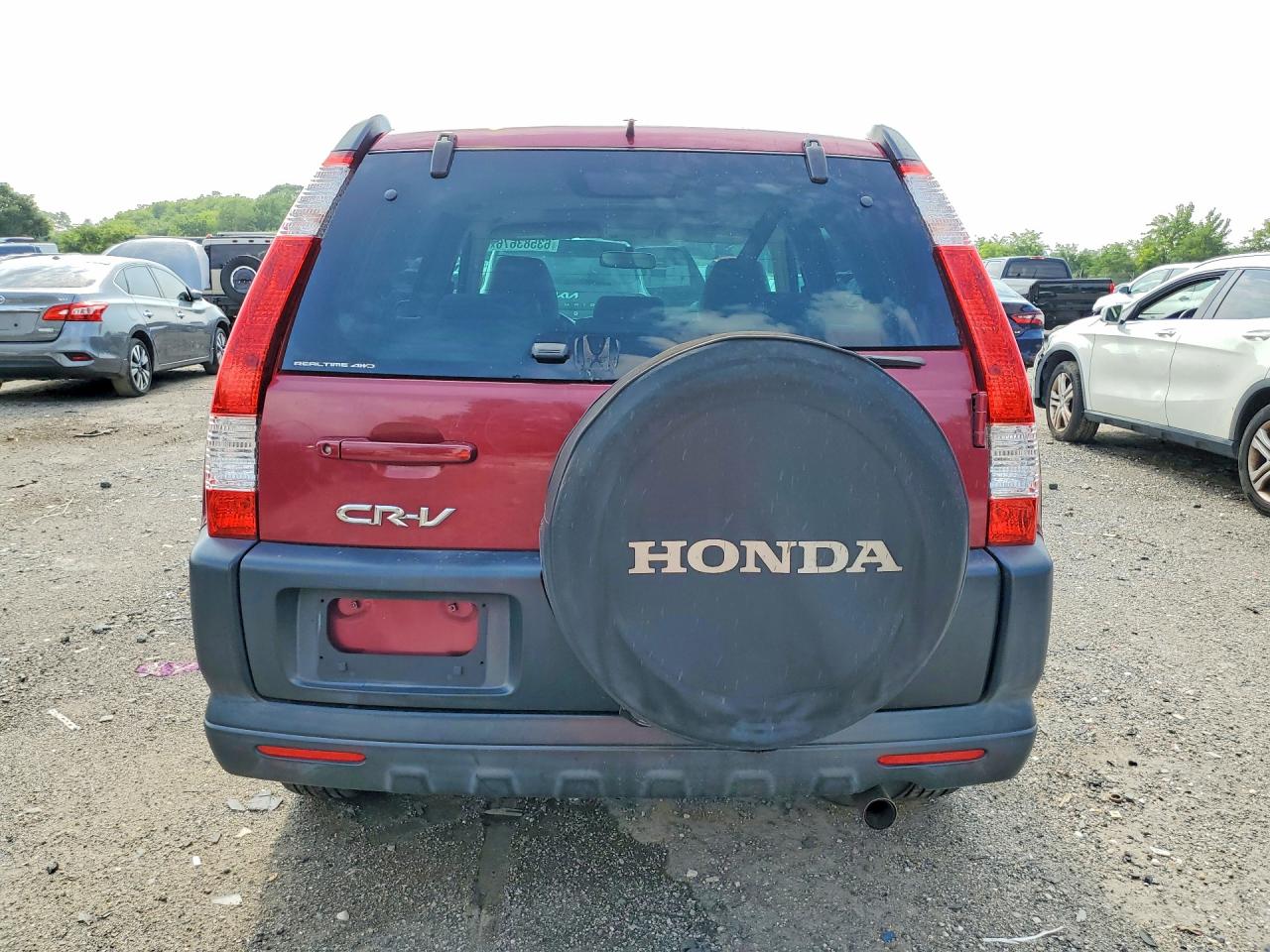 2005 Honda Cr-v Ex Red vin: SHSRD78845U329297