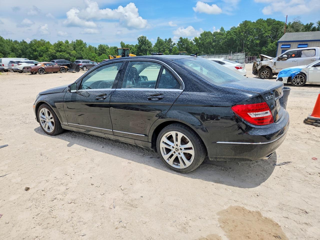 2012 Mercedes-benz C 300 4matic Black vin: WDDGF8BB4CR191678